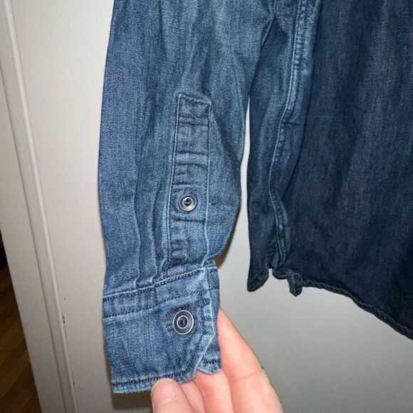 Levi's Men's Denim Button Down Long Sleeve Shirt Dark Wash Size XXL EUC - Picture 5 of 11